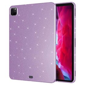 Fuchsia Apple iPad Pro 11 2022 Uyumlu Işıltılı Lila Tablet Kılıfı