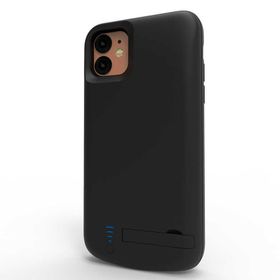 Fuchsia Apple iPhone 11 PRO Uyumlu Şarjlı Led Işık Göstergeli Standlı Powerbank Kapak