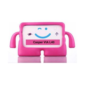 Fuchsia Casper Via L40-G 10.4 inç Uyumlu iBuy Standlı Eğlenceli Çocuk Ruhlu Koyu Pembe Tablet Kılıfı