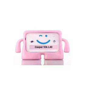 Fuchsia Casper Via L40-G 10.4 inç Uyumlu iBuy Standlı Eğlenceli Çocuk Ruhlu Koyu Pembe Tablet Kılıfı