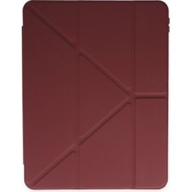 Fuchsia Galaxy Tab S6 Lite P610 Kılıf Tri Folding Kalem Bölmeli Standlı Kılıf