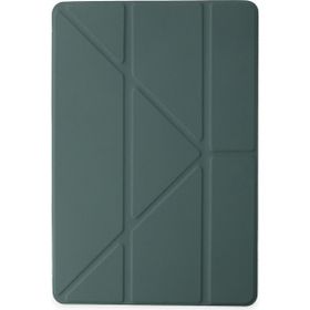 Fuchsia Galaxy Tab S6 Lite P610 Kılıf Tri Folding Kalem Bölmeli Standlı Kılıf