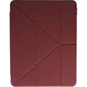 Fuchsia Galaxy Tab S6 P619 Tri Folding Kalem Bölmeli Standlı Kılıf