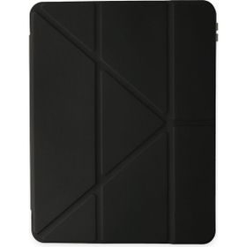 Fuchsia Galaxy Tab S6 P619 Uyumlu Tri Folding Kalem Bölmeli Standlı Bordo Tablet Kılıfı
