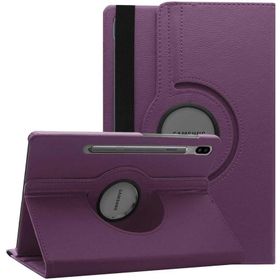 Fuchsia Galaxy Tab S7 FE LTE T737-T736-T733-T730 Dönebilen Standlı Mavi Tablet Kılıfı