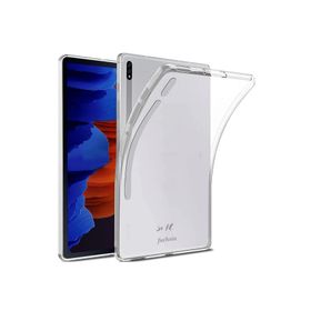 Fuchsia Galaxy Tab S9 FE 10.9 inç Uyumlu Şeffaf Silikon Yumuşak Darbeye Dayanıklı Antişok Kılıf