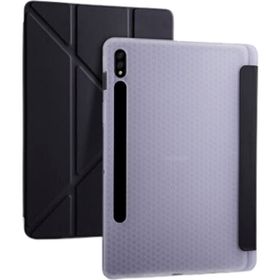 Fuchsia Galaxy Tab S9 FE 10.9 inç Uyumlu Siyah Kalem Bölmeli Tablet Kılıf