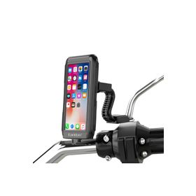 Fuchsia Gidon ve Bisiklet Aynasına Takılan Siyah Telefon Tutucusu