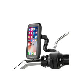 Fuchsia Gidon ve Bisiklet Aynasına Takılan Siyah Telefon Tutucusu