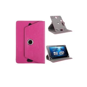 Fuchsia Huawei Matepad 10.4 İnç Uyumlu 360° Dönebilen Standlı Kapaklı Universal Tablet Kılıfı