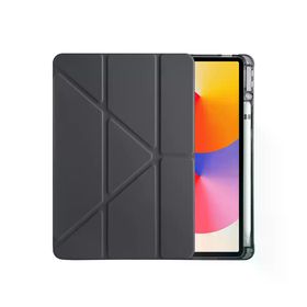 Fuchsia Huawei Matepad SE 11 inç Uyumlu Standlı Uyku Modlu Kalemlikli Trifolding Siyah Tablet Kılıfı