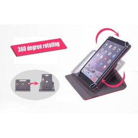 Fuchsia Huawei Matepad T8 8 İnç Uyumlu 360° Dönebilen Standlı Kapaklı Universal Tablet Kılıfı