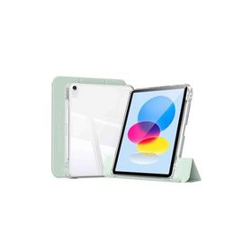 Fuchsia iPad 10. Nesil Uyumlu Airbagli Manyetik Ayrılabilen Sliding Açık Yeşil Tablet Kılıfı