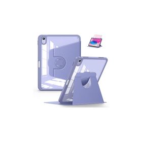 Fuchsia iPad 11. Nesil A16 2025 Uyumlu 360 Derece Dönebilen Yatay Dikey Standlı Pino Mor Tablet Kılıfı