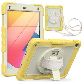 Fuchsia iPad 2017/2018 9.7'' Strap Kalemlikli Ekran Korumalı Tablet Kılıfı Darbeyi Savar Askılı 360° Kılıf