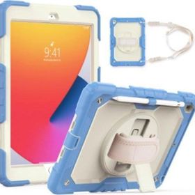 Fuchsia iPad 2019/2020 10.2'' 7. 8. Nesil Strap Kalemlikli Tablet Kılıfı Darbeye Dayanıklı Askılı 360° Kılıf