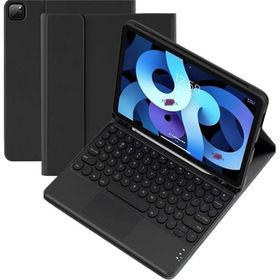Fuchsia iPad Air 11 2024 M2 Uyumlu Touch Padli Bluetoothlu Klavyeli Standlı Tablet Kılıfı