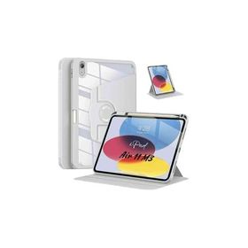 Fuchsia iPad Air 11 2025 M3 Çip Uyumlu 360 Derece Dönebilen Yatay Dikey Standlı Pino Gri Tablet Kılıfı
