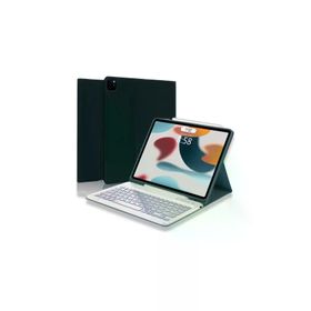 Fuchsia iPad Air 11 inç M2 Çipli 2024 6. Nesil Uyumlu Klavyeli Stand Özellikli Renkli Lila Tablet Kılıfı