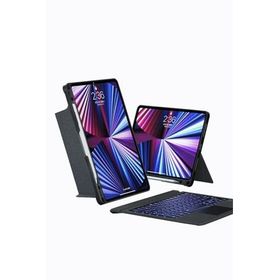Fuchsia iPad Air 11 M3 2025 Uyumlu Touch Pad Bluetooth Klavyeli Standlı Mıknatıslı Tablet Kılıfı