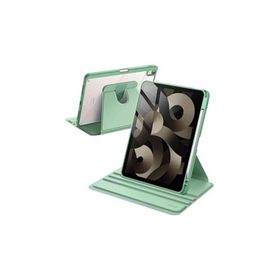 Fuchsia iPad Air 13 2025 M3 Çip Uyumlu 360 Derece Dönebilen Yatay Dikey Standlı Pino Açık Yeşil Tablet Kılıfı