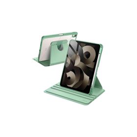 Fuchsia iPad Air 13 2025 M3 Çip Uyumlu 360 Derece Dönebilen Yatay Dikey Standlı Pino Açık Yeşil Tablet Kılıfı