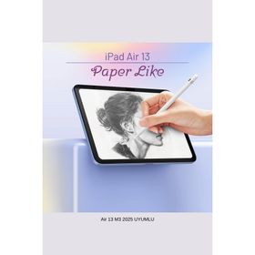 Fuchsia iPad Air 13 2025 M3 Çip Uyumlu Paper Like Gerçek Kağıt Hissi Parlama Önleyici Ekran Koruyucu