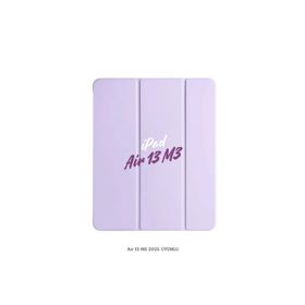Fuchsia iPad Air 13 2025 M3 Çip Uyumlu Standlı Katlanabilir Smart Cover Lila Tablet Kılıfı