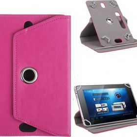 Fuchsia iPad Air 2. Nesil 9.7 inç Uyumlu 360° Dönebilen Standlı Kapaklı Universal Tablet Kılıfı