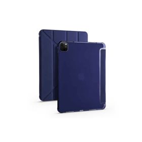 Fuchsia iPad Pro 12.9 2021 5. Nesil Uyumlu Kalemlikli Standlı Katlanabilir Uyku Modu Özellikli Tablet Kılıfı