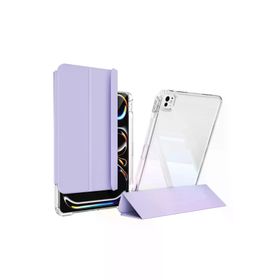 Fuchsia iPad Pro 13 2024 Uyumlu Airbagli Manyetik Ayrılabilen Sliding Lacivert Tablet Kılıfı