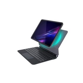 Fuchsia iPad Pro 13 Uyumlu Magic Style Manyetik Yapışmalı Klavyeli Tablet Kılıfı