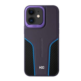 Fuchsia İphone 11 İle Uyumlu Hbc-264 Lambor Karbon Fiber Sport Derin Mor Kapak