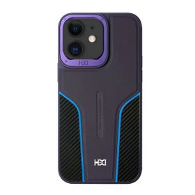 Fuchsia İphone 11 İle Uyumlu Hbc-264 Lambor Karbon Fiber Sport Derin Mor Kapak