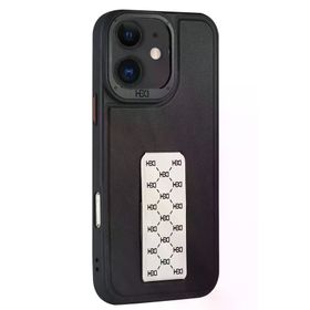 Fuchsia İphone 11 İle Uyumlu Hbc-265 Madrid Kablosuz Şarj Özellikli Standlı Siyah Kapak