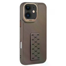 Fuchsia İphone 11 İle Uyumlu Hbc-265 Madrid Kablosuz Şarj Özellikli Standlı Titan Gri Kapak