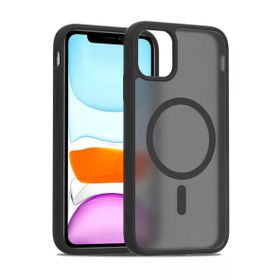 Fuchsia İphone 11 Pro Max İle Uyumlu Jota Kablosuz Şarj Özellikli Siyah Kapak