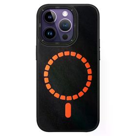 Fuchsia İphone 13 Pro İle Uyumlu Kılıf Hbc-156 Forum Magneticsafe Siyah Kapak