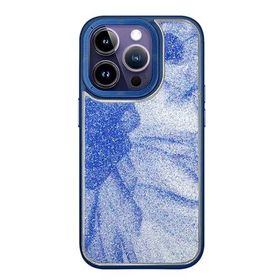 Fuchsia İphone 13 Pro Max İle Uyumlu Hbc-201 Salvador Simli Lacivert Kapak