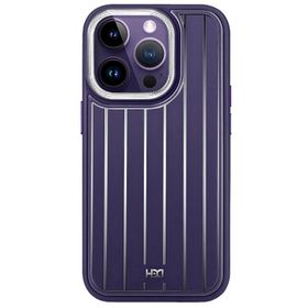 Fuchsia İphone 13 Pro Max İle Uyumlu Kılıf Hbc-190 Kolaj Derin Mor Kapak