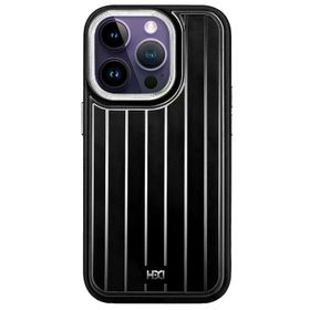 Fuchsia İphone 13 Pro Max İle Uyumlu Kılıf Hbc-190 Kolaj Siyah Kapak
