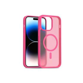 Fuchsia İphone 14 İle Uyumlu Jota Rose Kablosuz Şarj Özellikli Kapak