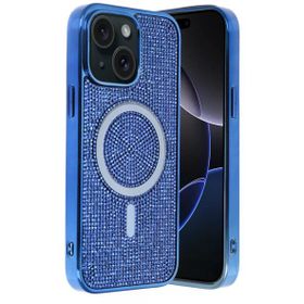 Fuchsia İphone 14 İle Uyumlu Lacivert Helen Kablosuz Şarj Özellikli Kapak