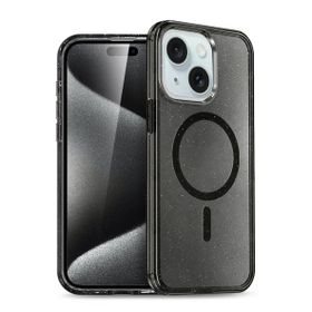 Fuchsia İphone 14 İle Uyumlu Star Siyah Kablosuz Şarj Özellikli Kapak