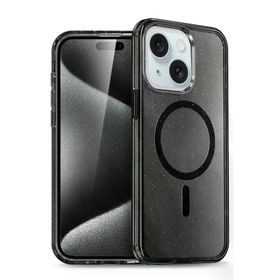 Fuchsia İphone 14 İle Uyumlu Star Siyah Kablosuz Şarj Özellikli Kapak