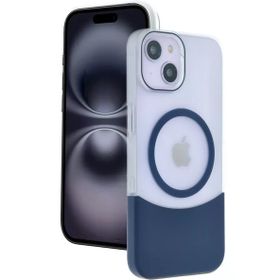 Fuchsia İphone 14 İle Uyumlu Velar Kablosuz Şarj Özellikli Lacivert Kapak