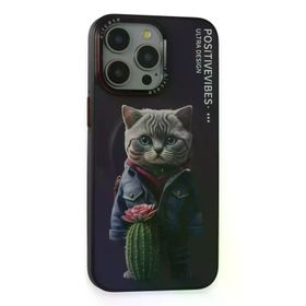 Fuchsia İphone 14 Pro İle Uyumlu Fun Derin Mor Kablosuz Şarj Özellikli Kapak