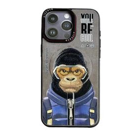 Fuchsia İphone 14 Pro İle Uyumlu Fun Natural Grey Kablosuz Şarj Özellikli Kapak