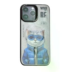 Fuchsia İphone 14 Pro İle Uyumlu Fun Titan Gri 2 Kablosuz Şarj Özellikli Kapak