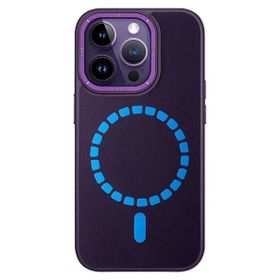 Fuchsia İphone 14 Pro İle Uyumlu Hbc-156 Forum Magneticsafe Kapak - Derin Mor Kılıf